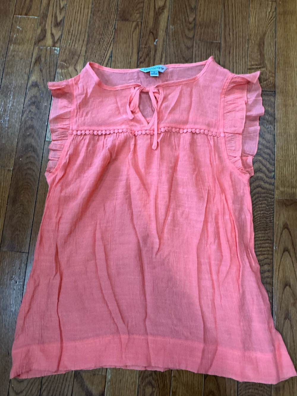 Counterparts Pink Tie-Front Ruffle Babydoll Dress - Picture 2 of 5